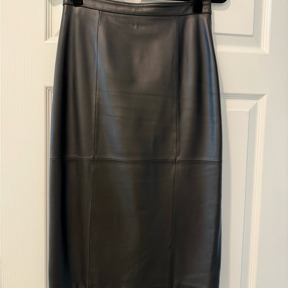 ASOS Black Leather Pencil Skirt
